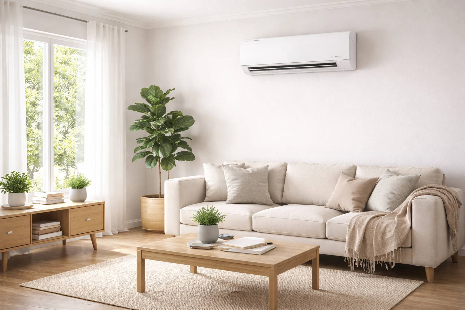 Ductless mini split system installed in a home interior for comfort planning