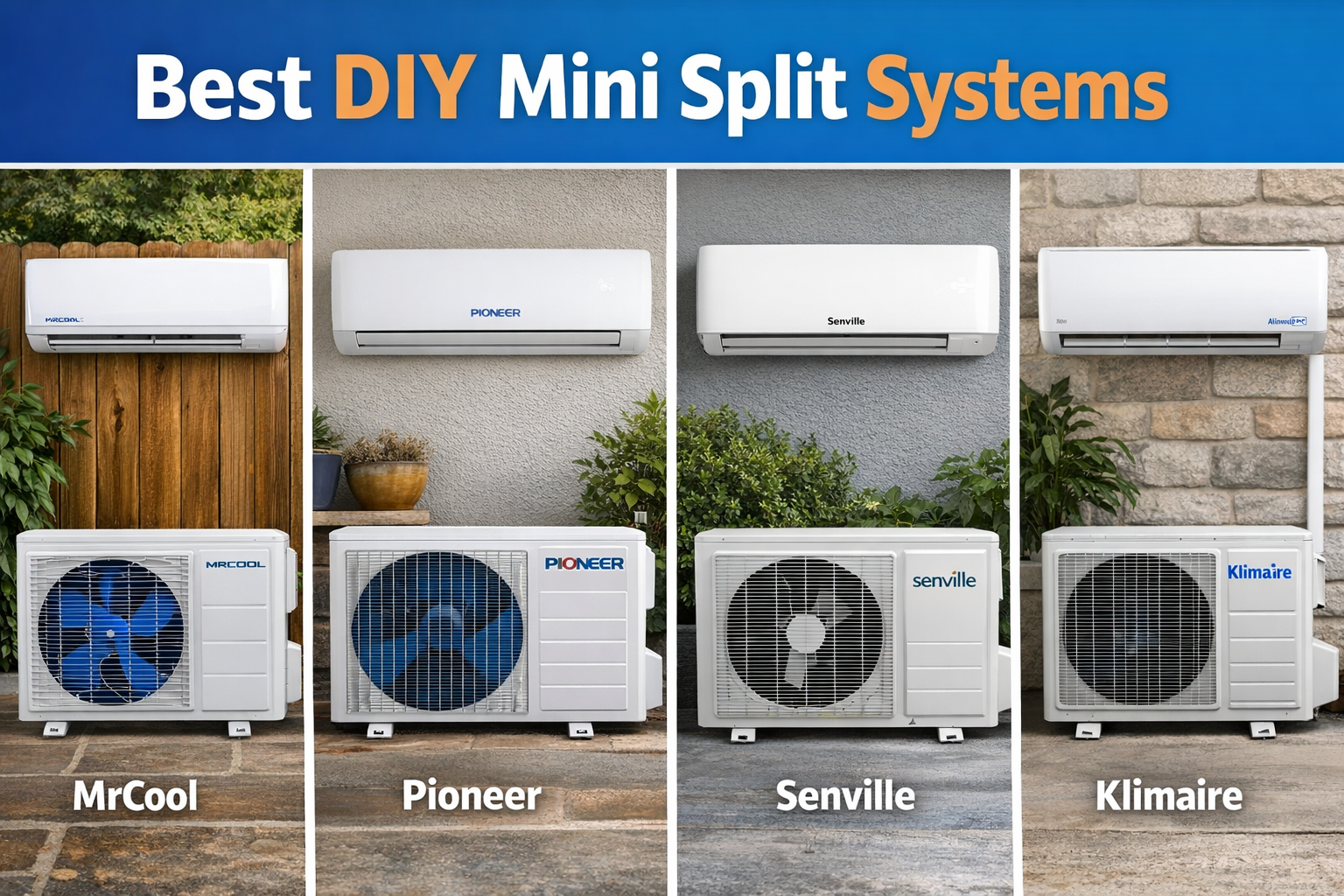 Best DIY mini split systems comparison showing indoor and outdoor units